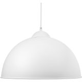 Hanglamp 1 lamp wit half rond metaal industrieel modern ontwerp