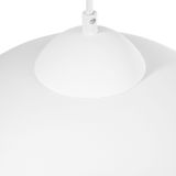 Hanglamp 1 lamp wit half rond metaal industrieel modern ontwerp