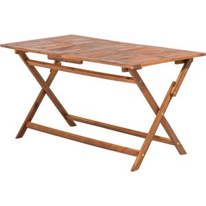Beliani CENTO - Inklapbare tafel-Donkere houtkleur-Acaciahout