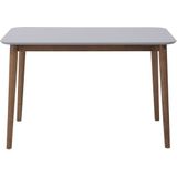 MODESTO - Eettafel - Grijs - 77 x 118 cm - Rubberhout