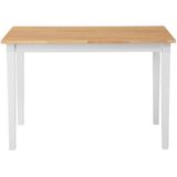 GEORGIA - Eettafel - Wit - 68 x 115 cm - Rubberhout