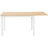 LOUISIANA - Eettafel - Wit - 75 x 120/160 cm - Rubberhout