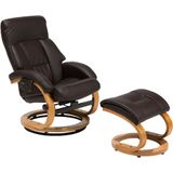 Beliani FORCE - Fauteuil - Bruin - Kunstleer