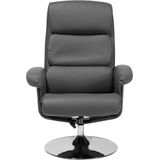 Beliani LEGEND - Fauteuil - Grijs - Kunstleer