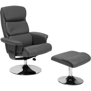 Beliani LEGEND - Fauteuil - Grijs - Kunstleer