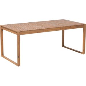 Beliani-SASSARI -Tuintafel-Lichte houtkleur-90 x 180 cm-Acaciahout