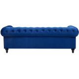 CHESTERFIELD - Chesterfield bank - Blauw - Fluweel