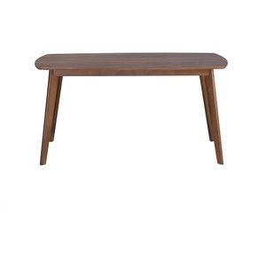Beliani - IRIS - Eettafel - Donkere houtkleur - 90 x 150 cm - MDF