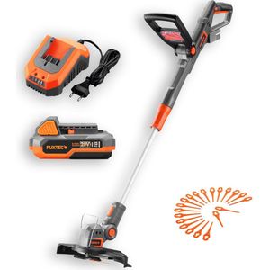 FUXTEC bosmaaier accu 20V - grastrimmer - set met batterij (2A), lader (2,4A) en reservemesjes (20 stuks)