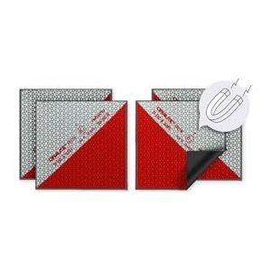 Reflecto K2-D1HF-E6L3 auto-waarschuwingsmarkering 4 x 141mm x 141mm rood/wit