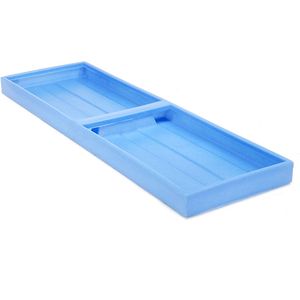 Lage PE-opvangbak, l x b x h = 2610 x 895 x 150 mm, opvangvolume 300 l, zonder rooster