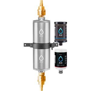 Alb filter FUSION active+nano drinkwaterfilter - kampeerset: reizen - met GEKA aansluiting - zilver