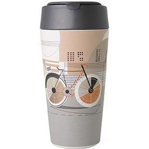 Chic Mic Bioloco plant deluxe cup Coffee to go beker 420ml, gemaakt van kunststof, BPD127