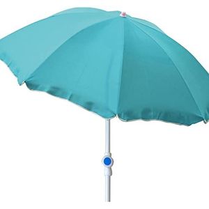 Mojawo Strandscherm, parasol, strandscherm, zonwering, tuinscherm, zonwering, knikbaar, polyester, petrol, Ø 2 m, UV-bescherming, petrol