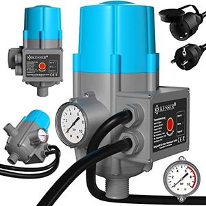 KESSER® Elektronische Drukschakelaar voor Waterpomp Dompelpomp met Kabel - automatische Pomp Schakelaar 10 bar - Blauw