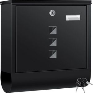 KESSER - Brievenbus - Roestvrij Staal - Wandmontage - Inclusief Montagemateriaal - Afsluitbaar - Softclose-deksel