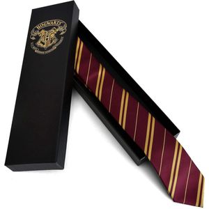 Elbenwald Harry Potter stropdassen in Griffoendor design gestreept voor mannen & vrouwen 135 cm in geschenkverpakking rood