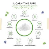 L-Carnitine Puur - 300 g puur poeder zonder toevoegingen - 100% L-Carnitine Tartraat - 100 porties met 3000 mg Carnitine Poeder - Veganistisch - Hoge Dosis