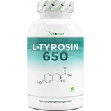 L-Tyrosine - 240 veganistische capsules - 1300 mg per dagelijkse portie - 4 maanden levering - Zuiver aminozuur uit plantaardige fermentatie - Veganistisch - Hoog gedoseerd - Vit4ever