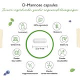 D-Mannose Capsules - 180 Stuks - Vegan - Natuurlijke Grondstof