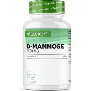 Vit4ever - D-Mannose - 180 capsules - 1500 mg per dagelijkse portie - Premium: van plantaardige fermentatie - hoge dosis - natuurlijk - veganistisch