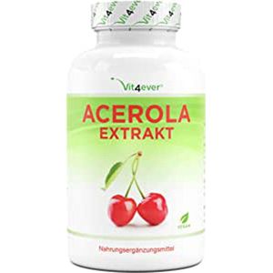 Acerola-extract | 1500 mg | 25% natuurlijke vitamine C | Vit4ever - 365 capsules