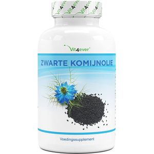 Zwarte Komijn Olie - 420 Capsules - 1000 mg per dagelijkse portie - Egyptisch, Natuurlijk & Koudgeperst - Met Natuurlijke Vitamine E | Vit4ever