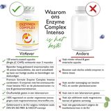 Enzymencomplex - 120 enterische capsules - 18 actieve ingrediënten - spijsverteringsenzymen met bromelaïne, papaïne, amylase, lipase, protease, rutine - Vit4ever