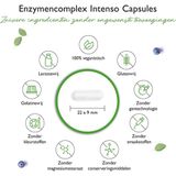 Enzymencomplex - 120 enterische capsules - 18 actieve ingrediënten - spijsverteringsenzymen met bromelaïne, papaïne, amylase, lipase, protease, rutine - Vit4ever