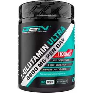 L-Glutamine - 360 Capsules - Plantaardig - 6600 mg per Dagelijkse Portie