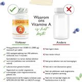 Vitamine A - 10.000 IE/IU (250 µg/mcg) - 240 tabletten - Retinylacetaat - Zonder ongewenste toevoegingen - Hooggedoseerd - Veganistisch | Vit4ever