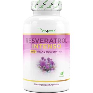 Vit4ever - Resveratrol met 500 mg per capsule - Premium: 98% trans-resveratrol van Japans duizendknoop-extract - 60 capsules - Verbeterde biologische beschikbaarheid door piperine - Hoge dosis - Veganistisch