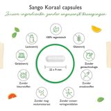 Sango Zeekoraal - 180 capsules (2 maanden) - Natuurlijke bron van calcium (20%) & magnesium (10%) in de lichaamseigen verhouding van 2:1 - Hoog gedoseerd