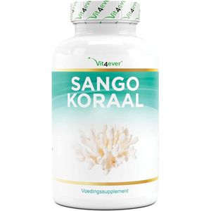 Vit4ever - Sango Zeekoraal - 180 capsules (2 maanden) - Natuurlijke bron van calcium (20%) & magnesium (10%) in de lichaamseigen verhouding van 2:1 - Hoog gedoseerd
