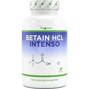 Vit4ever - Betaïne HCL - 240 Capsules - Veganistisch - Met Pepsine & Bittergentiaan