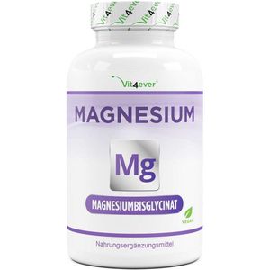 Magnesium bisglycinaat - 240 capsules - Premium: Chelated magnesium - 155 mg elementair magnesium per capsule - Veganistisch - Hooggedoseerde formule