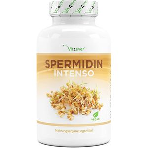 Spermidin Intenso - 180 capsules - Hooggedoseerd tarwekiem extract met 1,2 mg spermidine per dagelijkse portie - Geoptimaliseerd met zwarte peper extract - Veganistisch