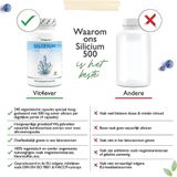 Vit4ever - Silicium - 240 capsules met 500 mg organisch silicium per dag - Premium: Natuurlijk afgeleid van bamboe-extract - Hoog gedoseerd - Veganistisch