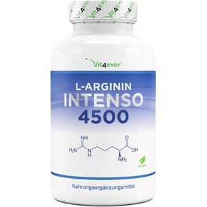 L-Arginine - 365 vegan capsules - Premium: 4500 mg pure L-Arginine per dagelijkse dosis - Gemaakt door plantaardige fermentatie - Hoog gedoseerd - Veganistisch