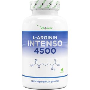 Vit4ever- L-Arginine - 365 vegan capsules - Premium: 4500 mg pure L-Arginine per dagelijkse dosis - Gemaakt door plantaardige fermentatie - Hoog gedoseerd - Veganistisch