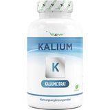 Kalium - 240 capsules - Hoog gedoseerd: 1143 mg per capsule, waarvan 400 mg elementair kalium - 100% kaliumcitraat - Veganistisch - Vit4ever