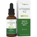 Vitamine K2 MK-7 200µg | 50 ml (1700 druppels) | Premium: All-Trans gehalte >99.7%  | Zonder alcohol | Veganistisch | Vit4ever