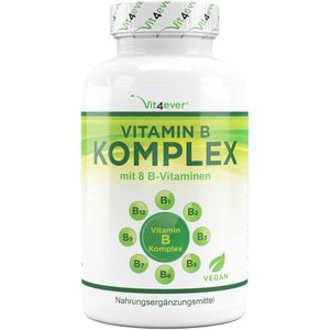 Vitamine B Complex 365 tabletten | Alle 8 B-vitamines in 1 tablet | Vitamine B1, B2, B3, B5, B6, B12, biotine & foliumzuur | Veganistisch | Vit4ever