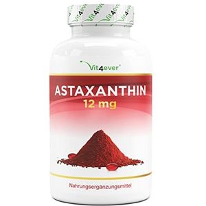 Astaxanthine 12 mg Depot - 60 Softgel Capsules - Van Zuivere Haematococcus Pluvialis Microalgen - Geoptimaliseerde Biologische Beschikbaarheid Met Vitamine E