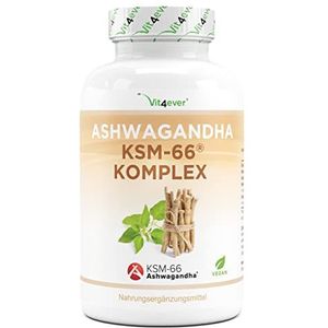 Ashwagandha KSM-66® 180 capsules complex - hoge dosis tot 1060 mg per dagelijkse dosis - premium grondstof - natuurlijk - veganistisch