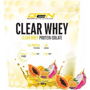 Clear Whey Isolaat - Eiwitshake - Proteïne Ranja - Tropical smaak - 30 Servings - 900 g - 24g proteïne per serving - Verfrissend proteïne shake