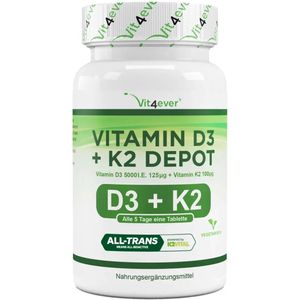 Vit4ever - Vitamine D3 5000 IE + K2 100 mcg - 240 Tabletten