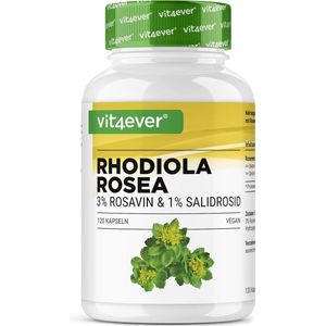 Rhodiola Rosea - Capsules - 500 mg - Extract - 3% Rosavin - 1% Salidroside