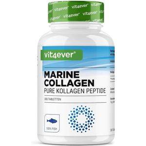 Vit4ever - Marine Collageen - 300 Tabletten - 3000 mg per Dagelijkse Portie - 100% Vis Collageen Hydrolysate Peptide Type 1