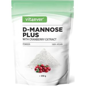 D-Mannose Poeder - 250 g - Natuurlijk - Met Veenbes